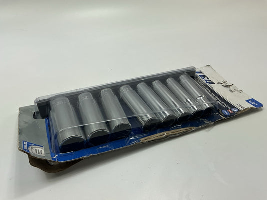 OPENED - TEQ TP327 Deep Socket Set SAE 1/2'' Drive, 8 Piece Set 1/2''-15/16''