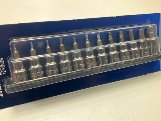 TEQ Professional TP80581N 12-Piece 3/8'' Drive Hex Bit Socket Set (SAE)