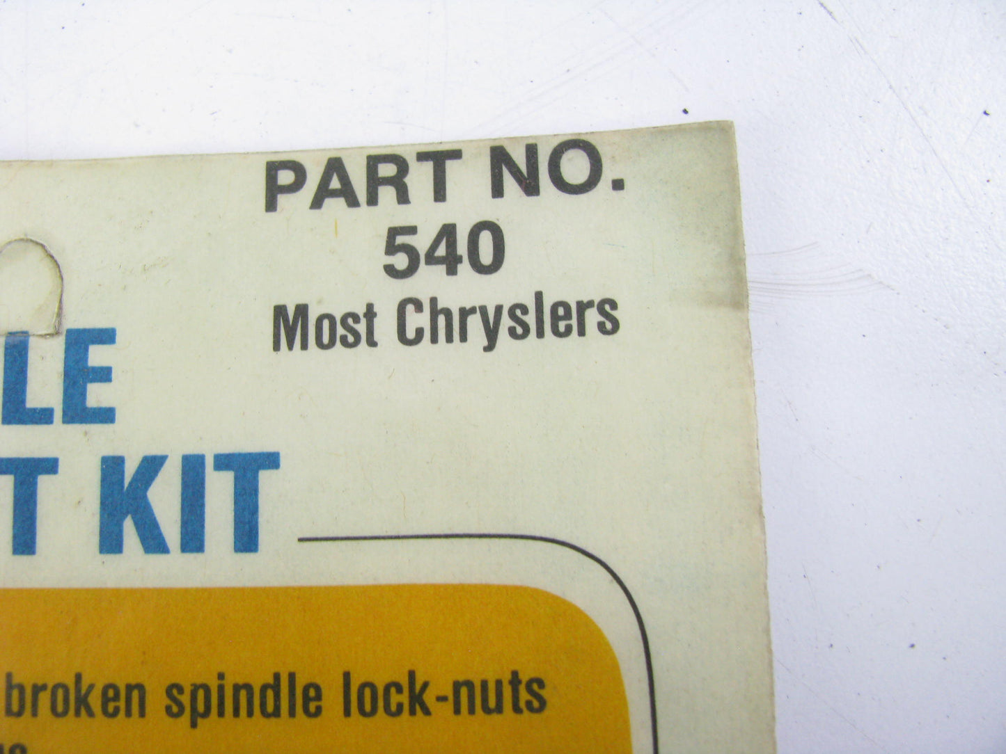 Thexton 540 Spindle Lock Nut Kit