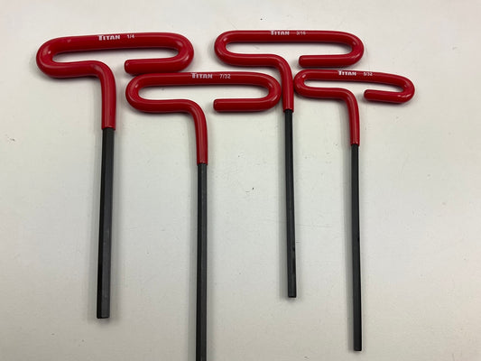 Titan 12768 8-Piece 3/32'' To 1/4'' SAE Dipped Loop T-Handle Hex Key Set