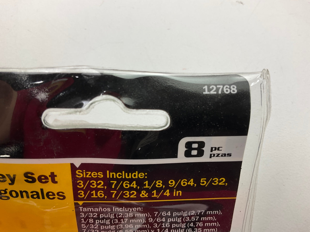 Titan 12768 8-Piece 3/32'' To 1/4'' SAE Dipped Loop T-Handle Hex Key Set