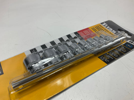 Titan 15202 3/8'' Drive Metric Spline Socket Set, 8 Piece 8mm-19mm