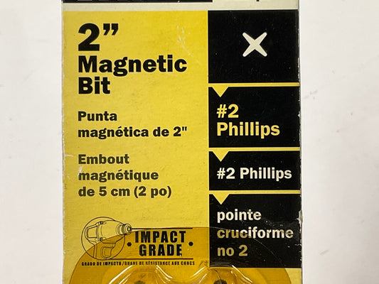 Titan 16234 #2 SAE Phillips Impact Depth Limiting Magnetic Power Bits, 2 Pieces