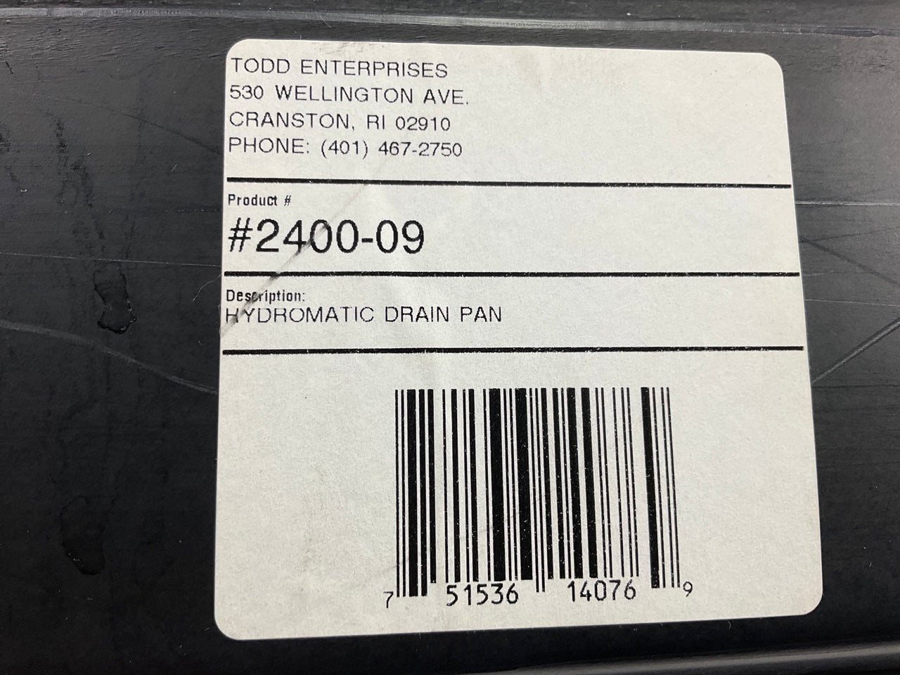Todd 2400-09 - Heavy Duty Polyethylene Automatic Drain Pan, 24'' X 24'' Drain Pan