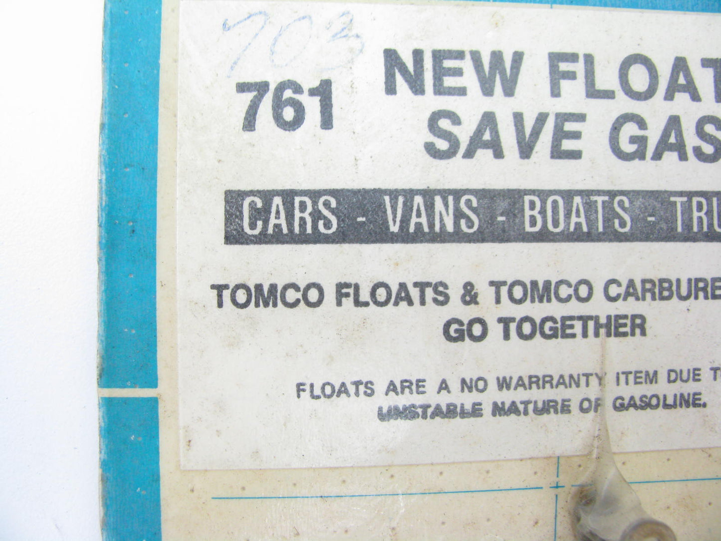 Tomco 761 Brass Carburetor Float for 1971-1979 AMC Carter 1-BBL Model YF