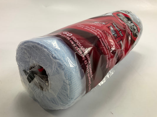 10 ROLLS Tork Heavy Duty Paper Shop Towel Blue, High Absorbant, 60 Sheets / Roll