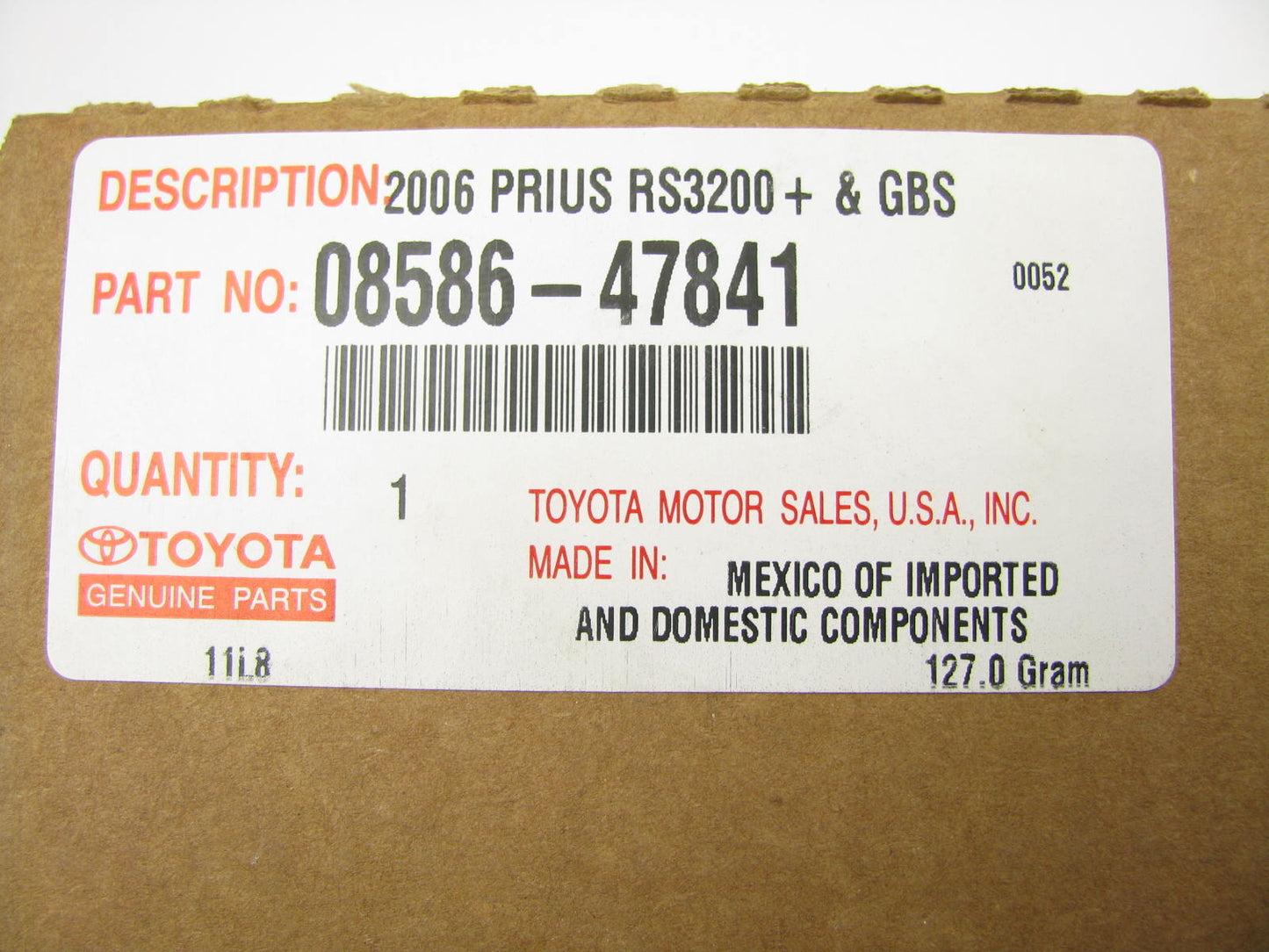 NEW - OEM 08586-47841 Car Alarm Glass Break Sensor For 2006-2009 Toyota Prius