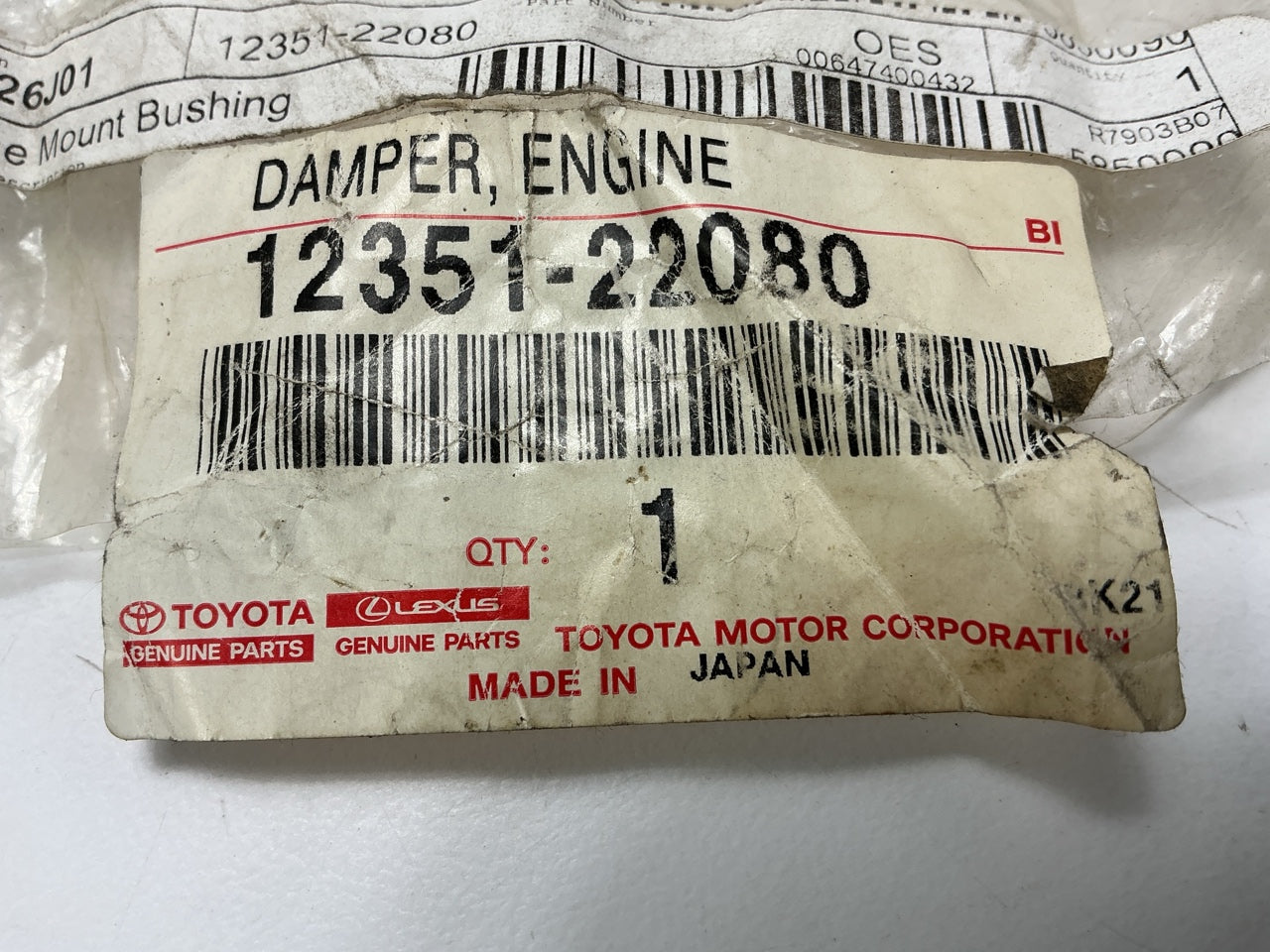 NEW OEM Toyota 12351-22080 Front Engine Mount Bushing 2002-2007 Toyota Corolla