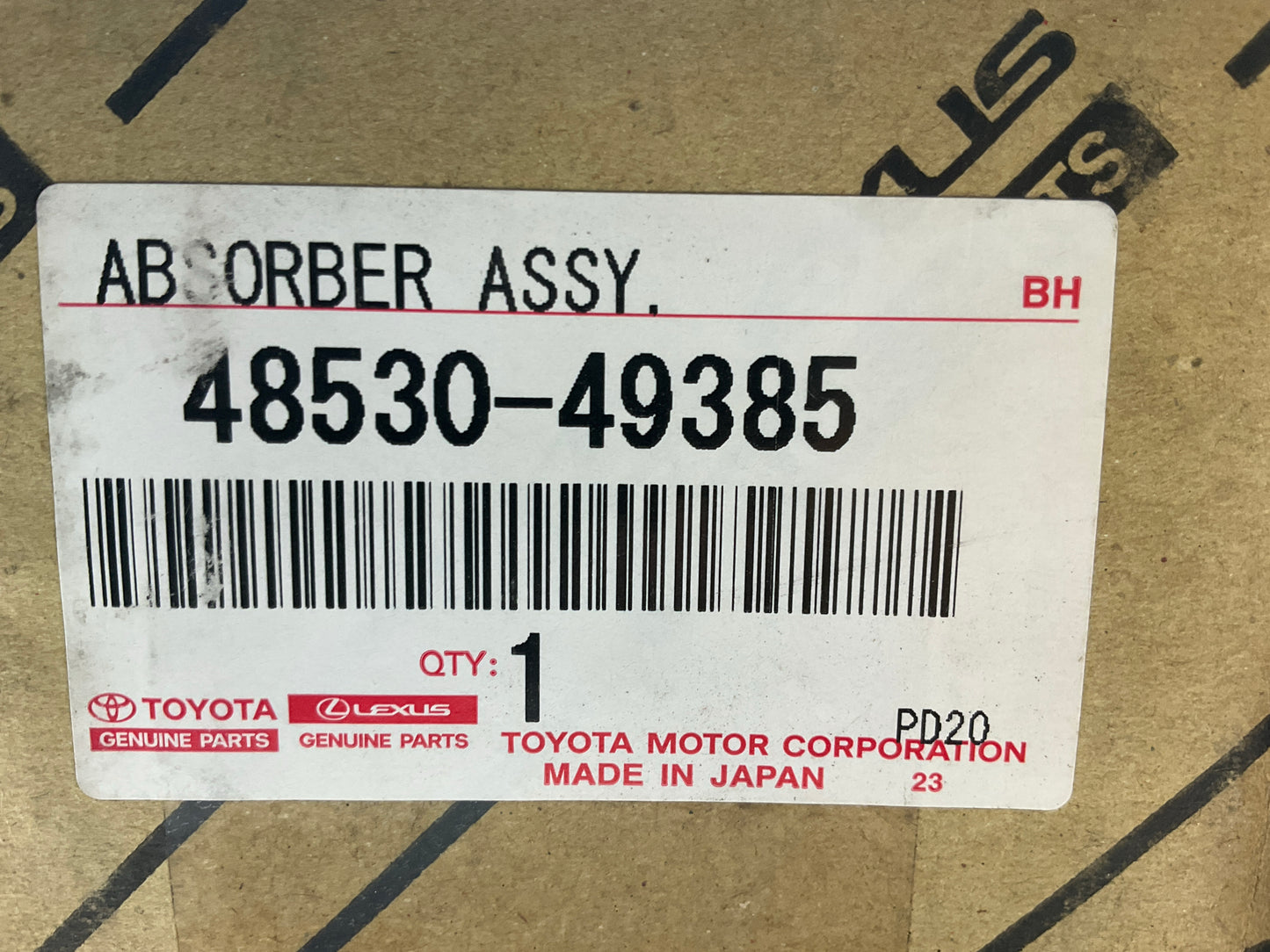 (2) GENUINE OEM Toyota 48530-49385 Rear Struts For 2004-2005 Toyota Prius