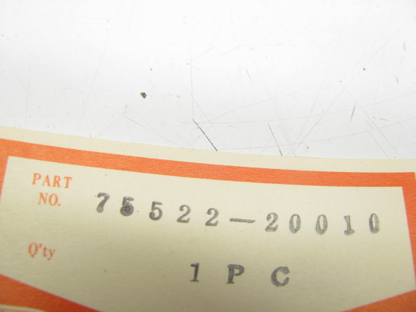 NOS OEM Toyota Exterior Trim Plate 75522-20010