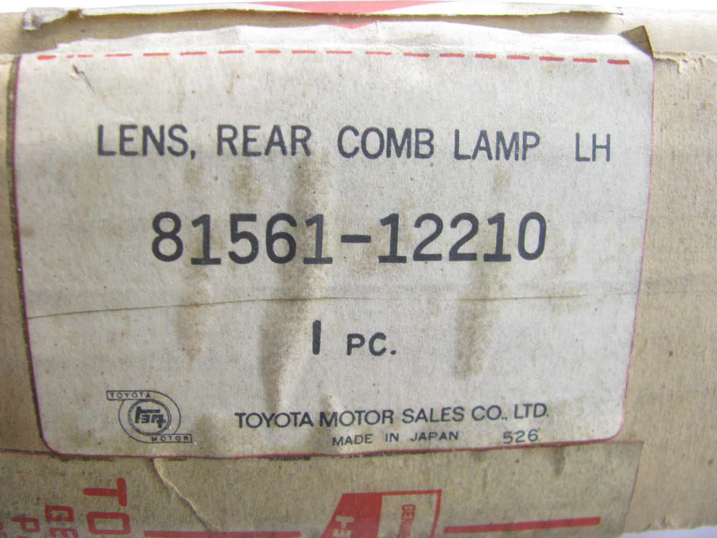 NEW IN BOX OEM Toyota 81561-12210 Corolla KE25 LEFT Tail Light Lamp Lens JDM RED