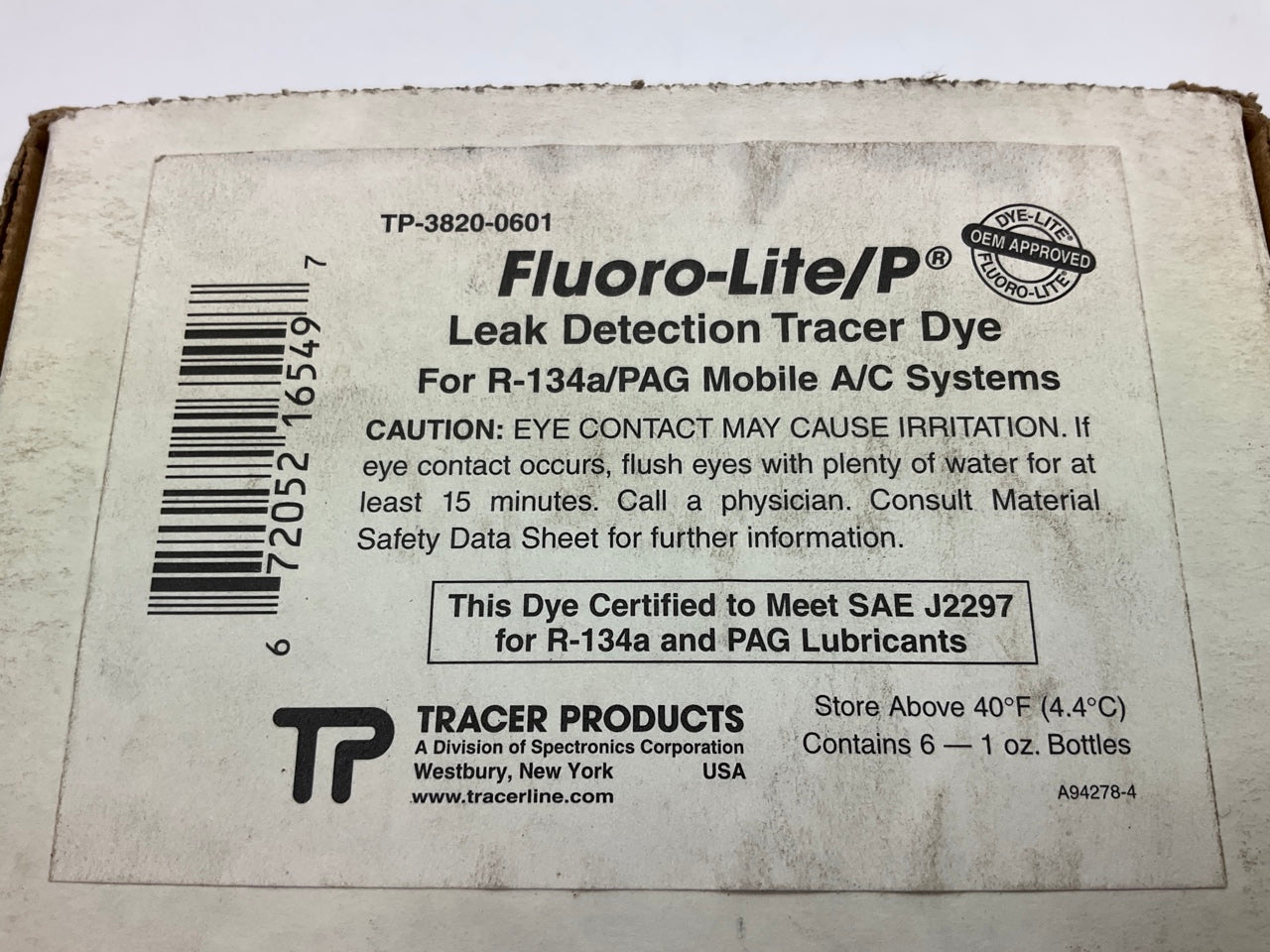 Tracer Products TP-3820-0601 Leak Detection Tracer Dye Fluoro-Lite (Box Of 6)