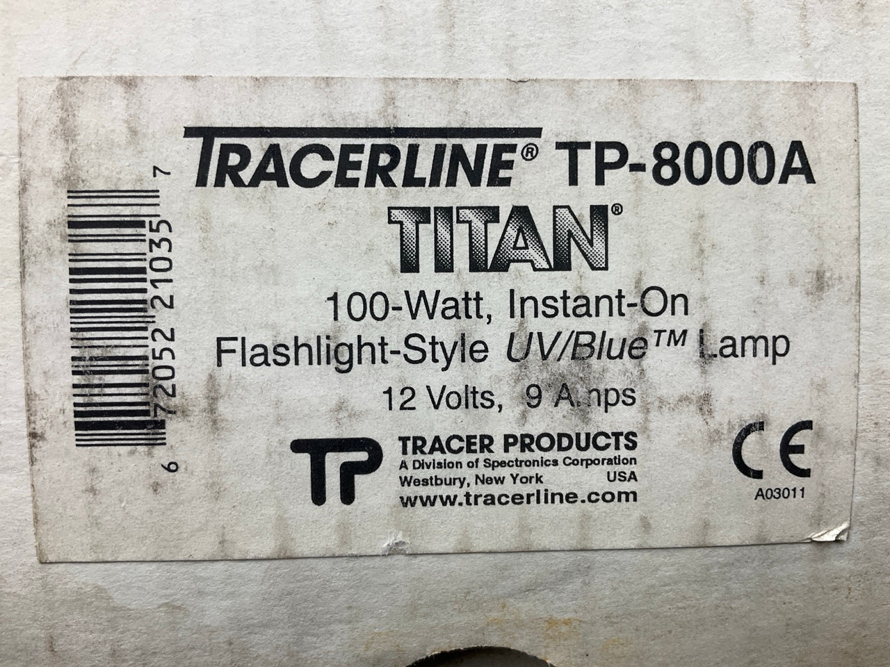 Tracer TP8000A Leak Detection 100-watt 12V UV/blue Lamp Flashlight & Goggles Kit