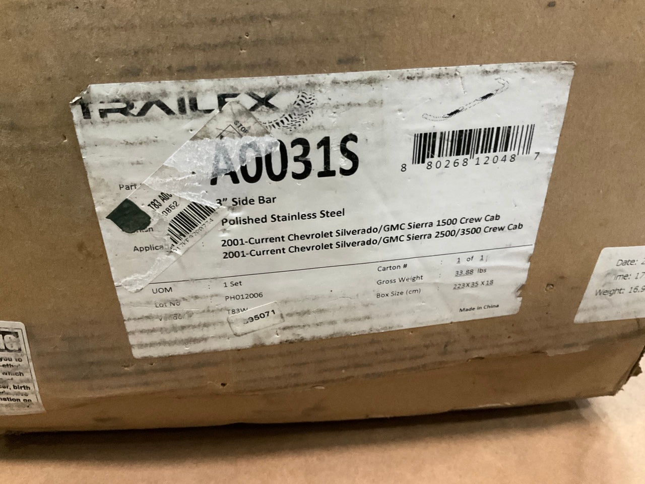 MISSING WASHERS - Trailfx A0031S Nerf Bars 3'' Stainless Tube Steps, Crew Cab