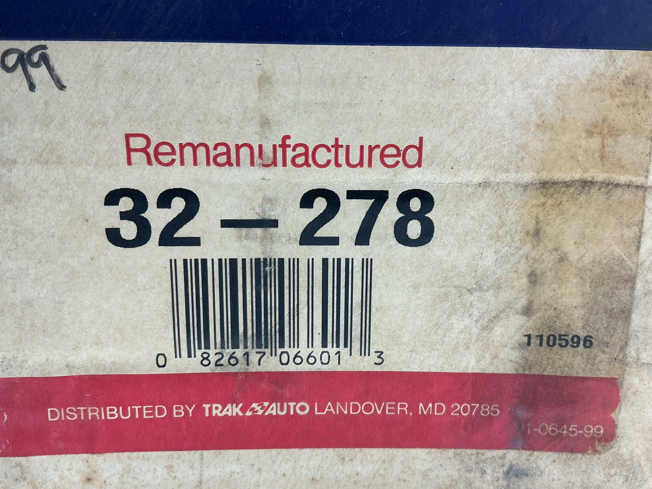 REMAN. Trak Auto 32-278 Smog Air Pump Secondary Air Injection Pump