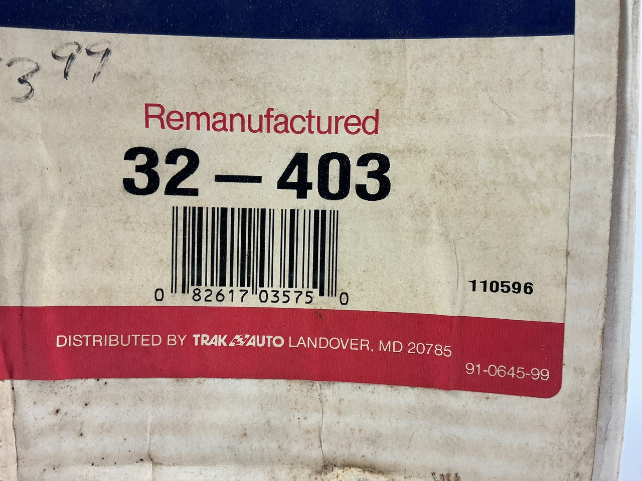 REMAN. Trak Auto 32-403 Smog Air Pump Secondary Air Injection Pump