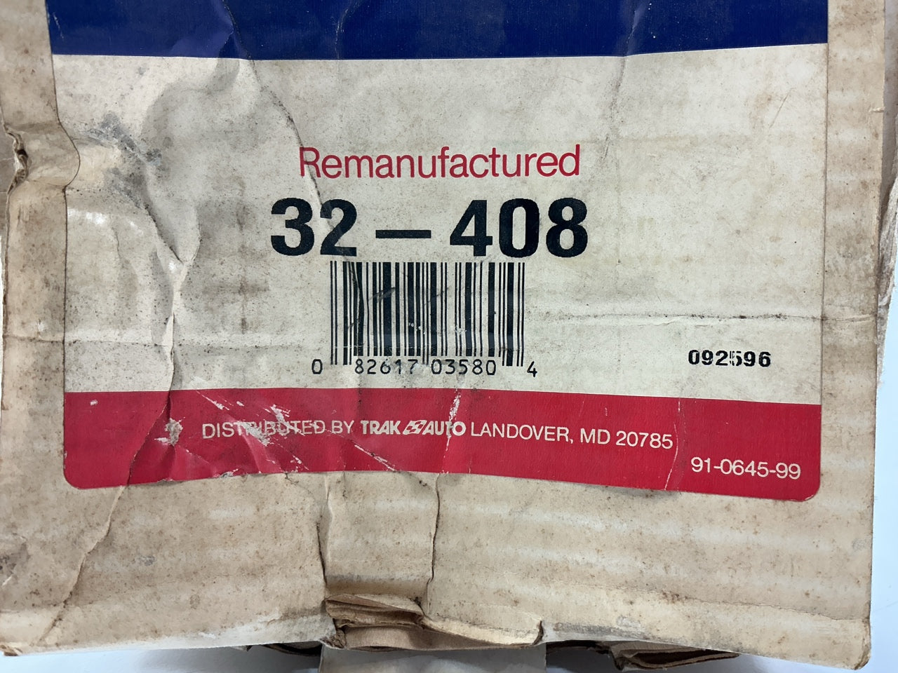 REMAN. Trak Auto 32-408 Smog Air Pump Secondary Air Injection Pump