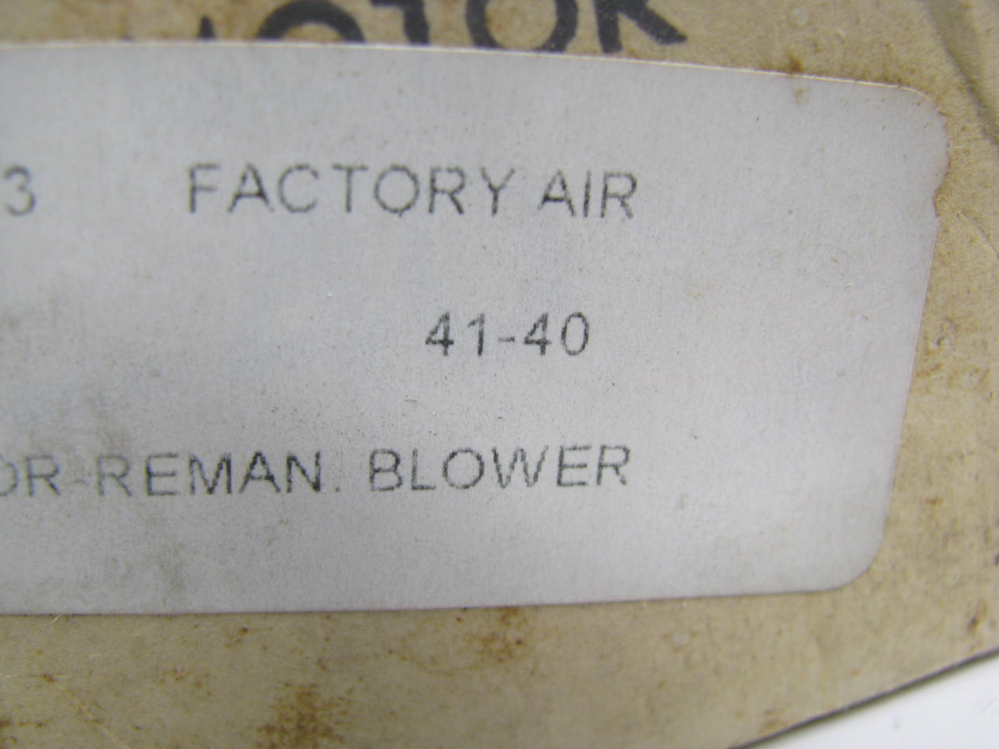 HVAC Blower Motor Trak Auto 41-40 Blower Motor REMAN
