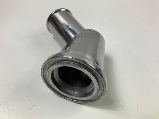 Trans-dapt 6003 Polished Aluminum Water Neck, 45 Deg Swivel, 66-75 Chevy SBC BBC