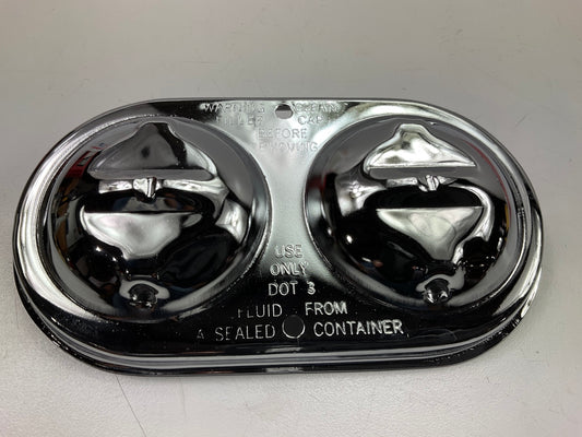 Trans-Dapt 9102 Chrome Brake Master Cylinder Cover - Early GM (70-80), 3''x5-3/4''