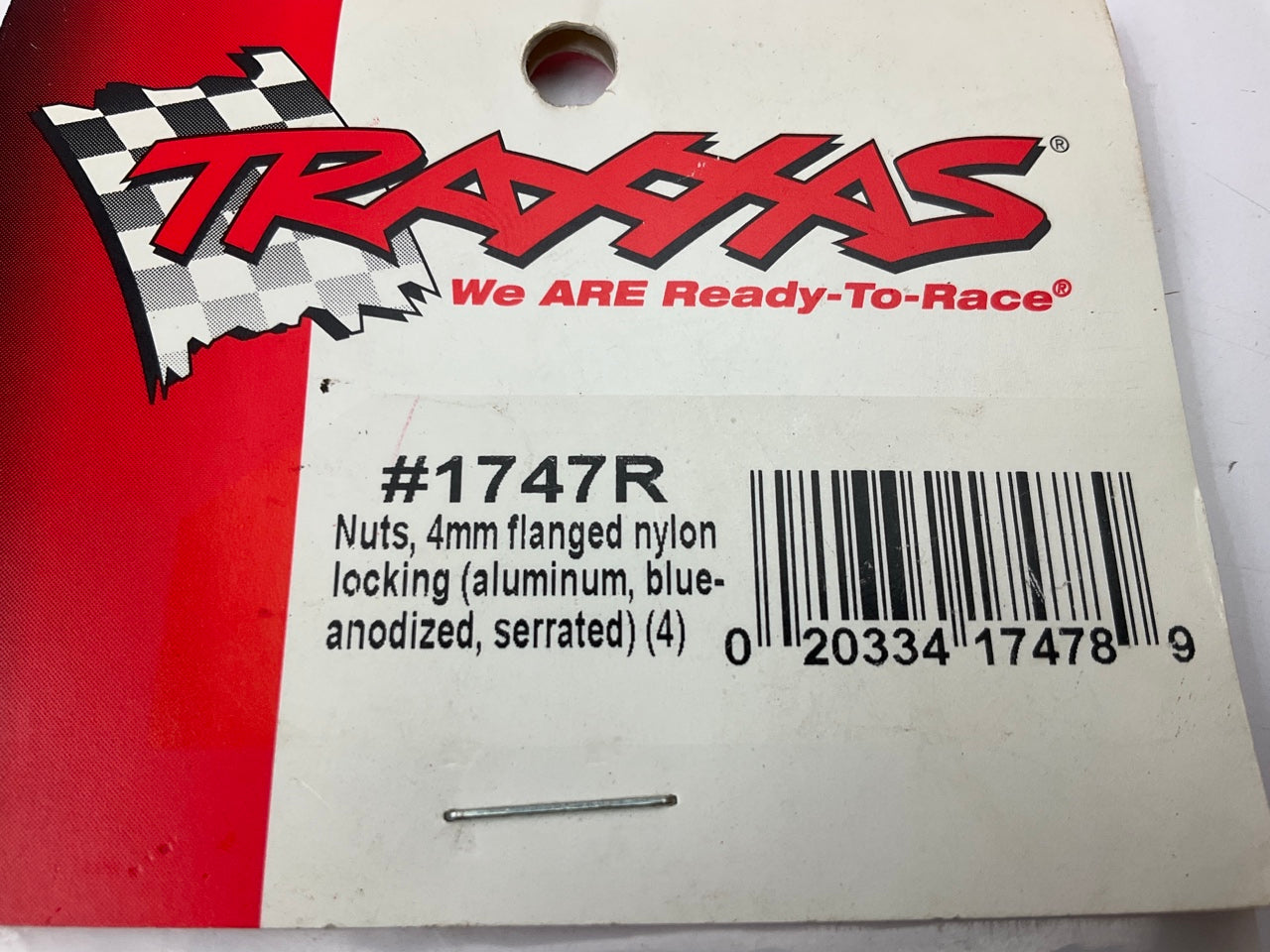 Traxxas 1747R 4mm Nuts Blue Aluminum Flanged Serrated Locknuts Slash Stampede