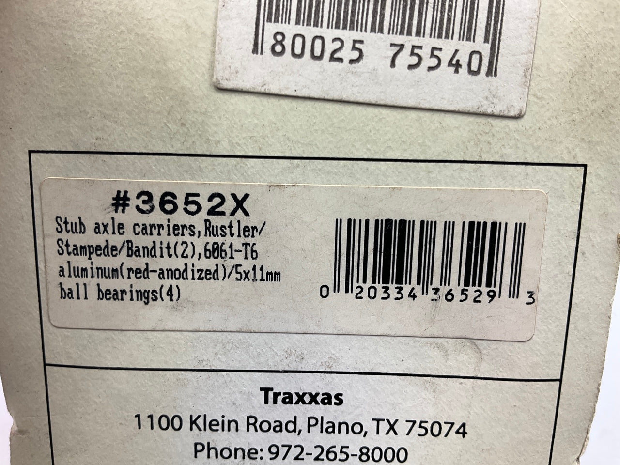 Traxxas 3652X Aluminum Stub Axle Carriers Red Bandit Rustler & Stampede (2)
