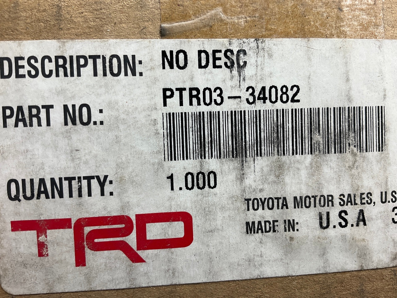 2014-2015 Toyota Tundra 3UR-FE Supercharged 5.7L Air Intake Hose TRD PTR03-34082