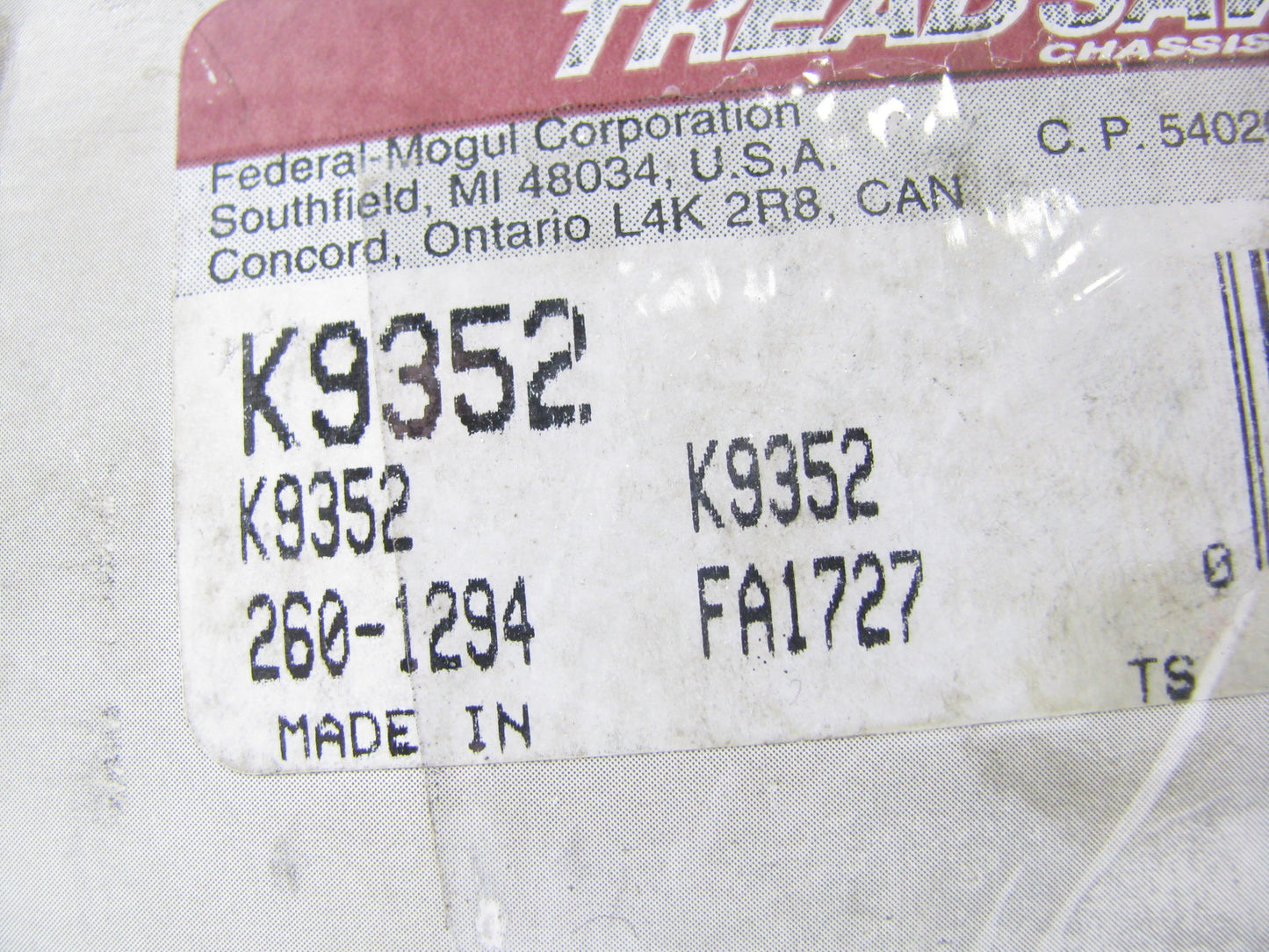 Tread Saver K9352 Suspension Ball Joint Assembly - Front / Rear Lower