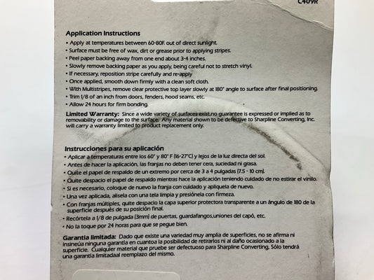 Trimbrite 409171 Pinstripe Striping Tape Double Red Pinstripe 1/2'' X40'