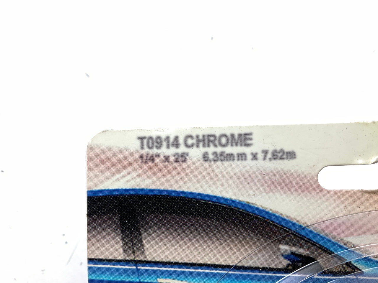 Trimbrite T0914 Chrome Prisma Pinstripe Tape, 1/4'' X 25'