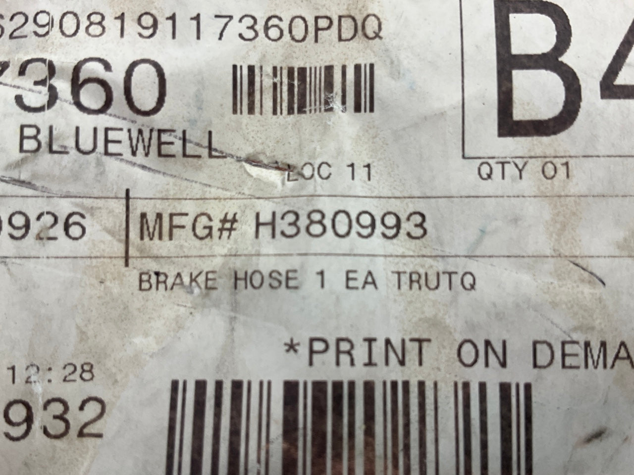 Tru-torque BHA380993 Rear Brake Hydraulic Hose