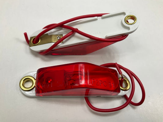 (5) Truck-Lite 1520-3 Red Cab Marker Trailer Side Marker Light Lamps, Slim