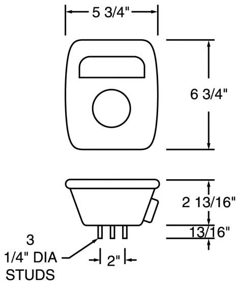 Truck-lite 5014Y102 Combination Light Assembly - 3 Stud , 12V, Right Hand