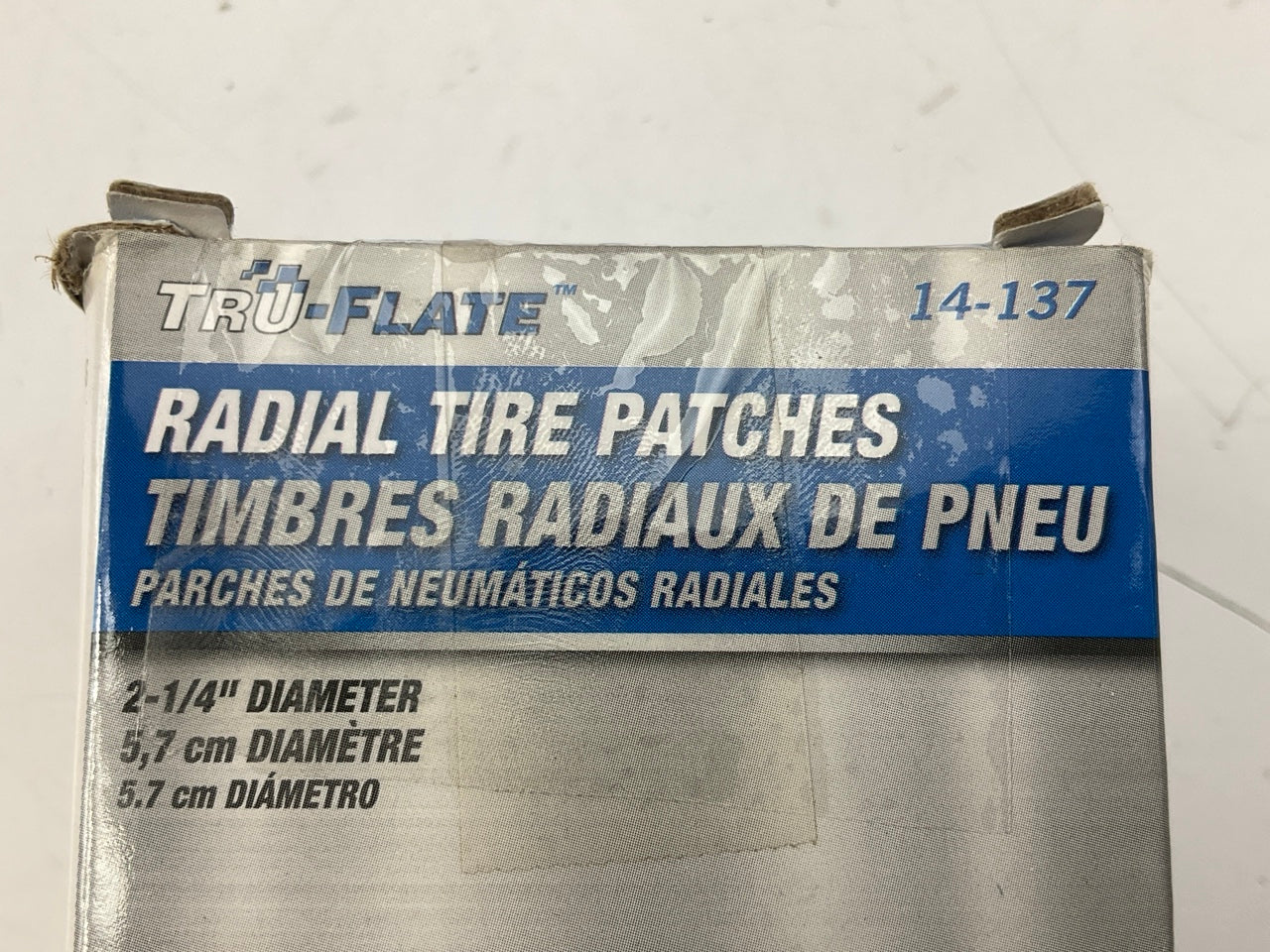 Tru-Flate 14-137 Radial Car Tire Repair Patches, 2-1/4'', Black - Box Of 30 Pcs