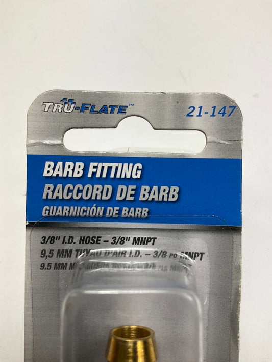 True-flate 21-147 Male 3/8'' Hose ID Hose End Barb Fitting, All Brass