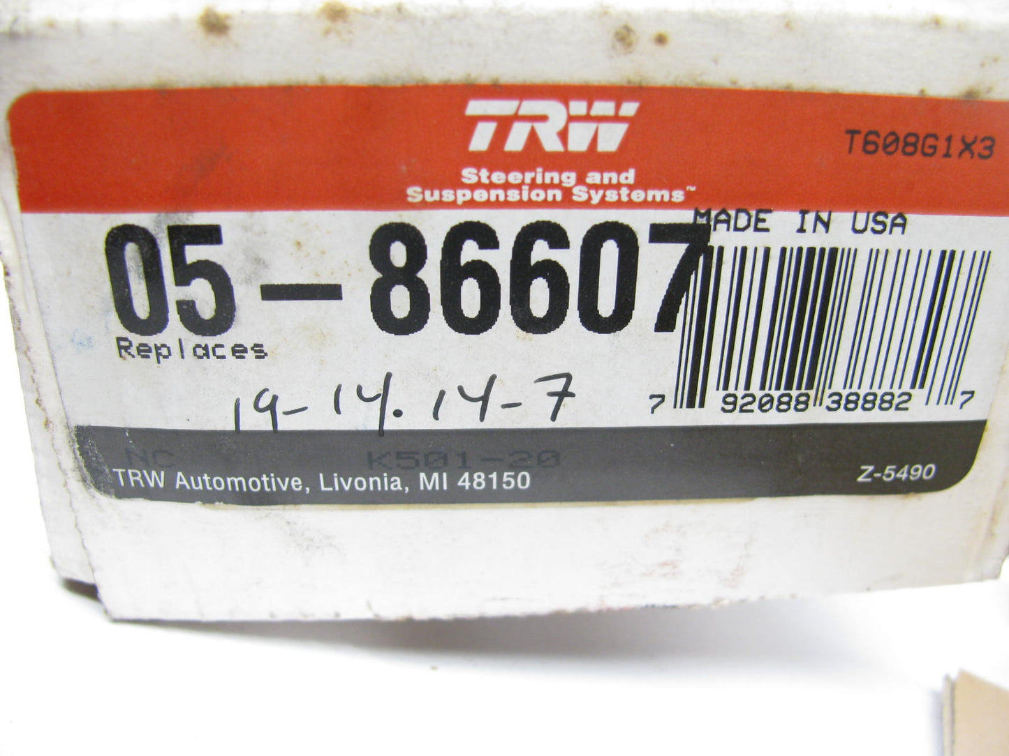 TRW 05-86607 King Pin Bolt Set .020'' 1955-1959 GMC Trucks 3/4 Ton 150 Series