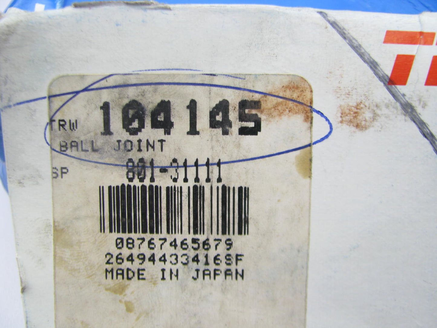 TRW 104145 FRONT LOWER Suspension Ball Joint