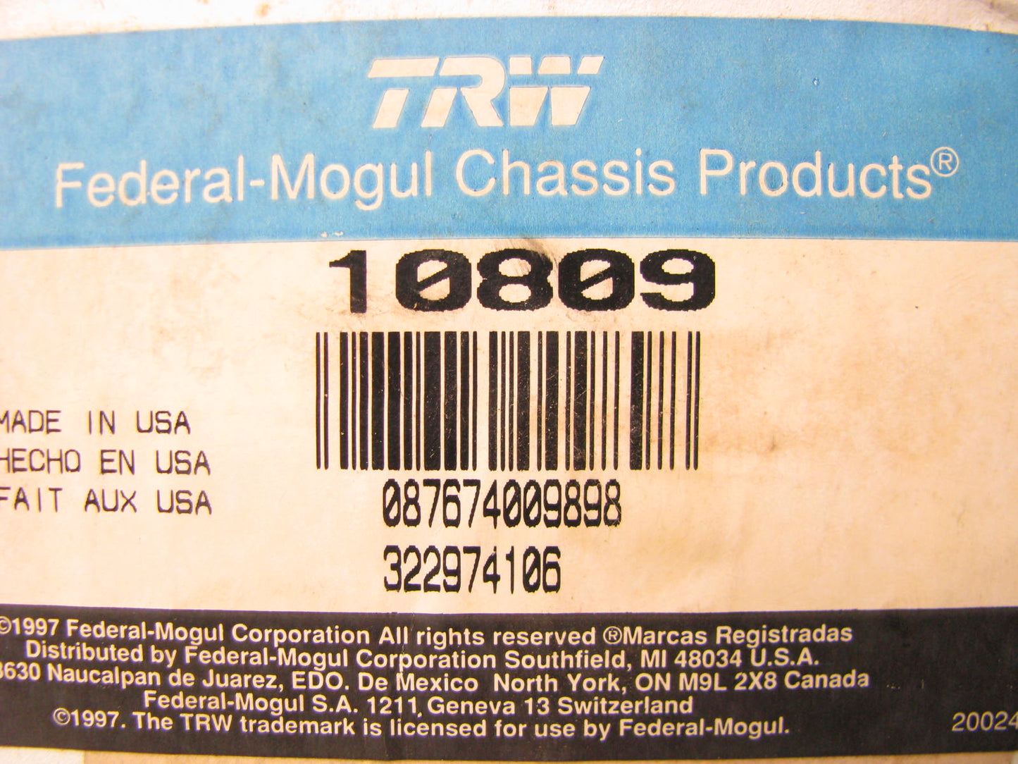 TRW 10809 Front Lower Right Control Arm & Ball Joint - For 1980 Fiat X-1/9