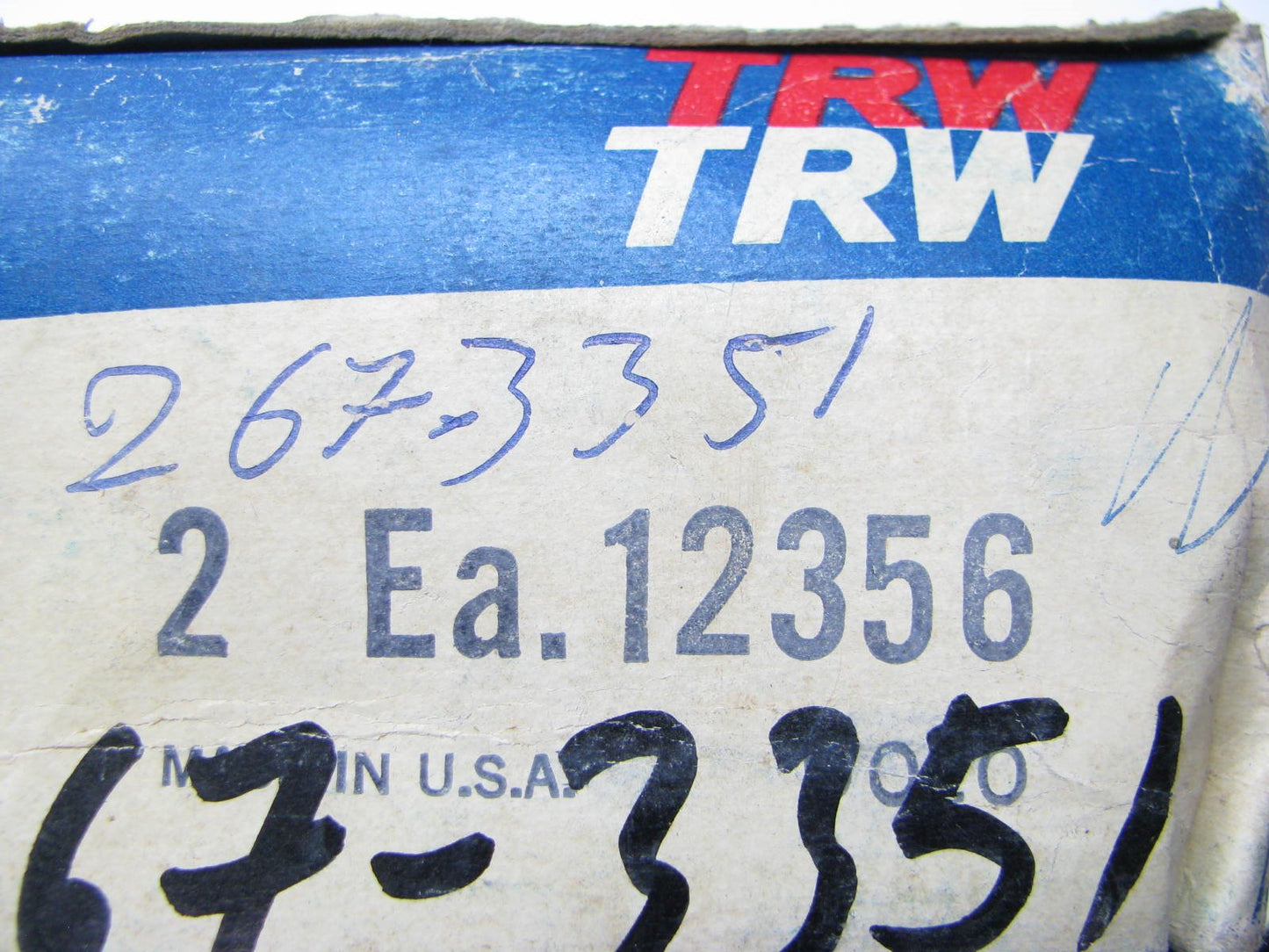 (2) TRW 12356 Front Suspension Control Arm Bushing