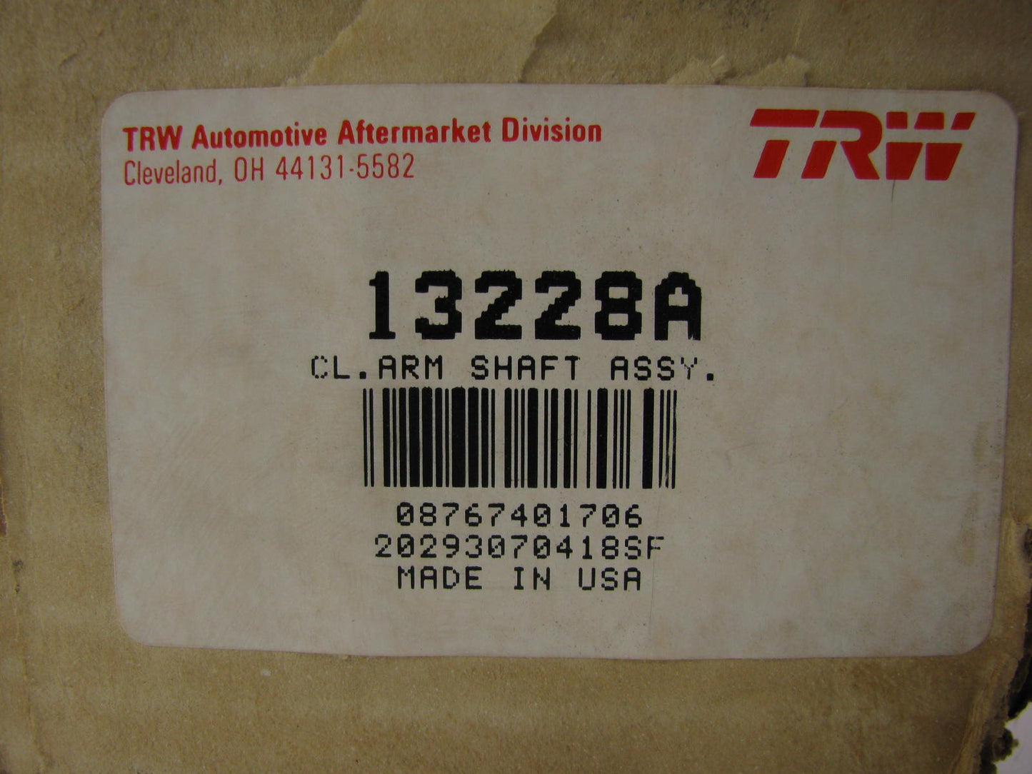 TRW 13228A Control Arm Shaft Kit 2'' DIA. W/ Vacuum Brakes 1973-1990 G10, G20 G30