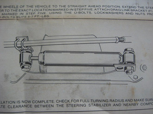TRW 16138 Steering Stabilizer Damper & Hardware - For CHEVROLET LUV PICKUP