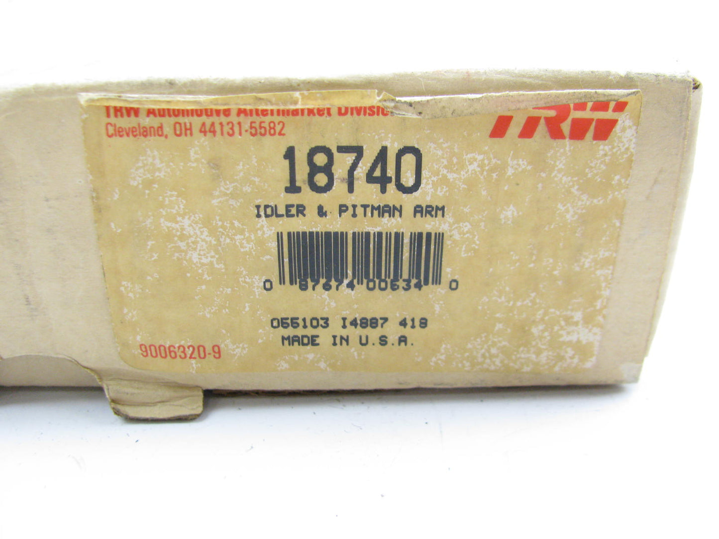 TRW 18740 Steering Idler Arm - 1970-1971 Ford Cars (WITH Power Steering Only)