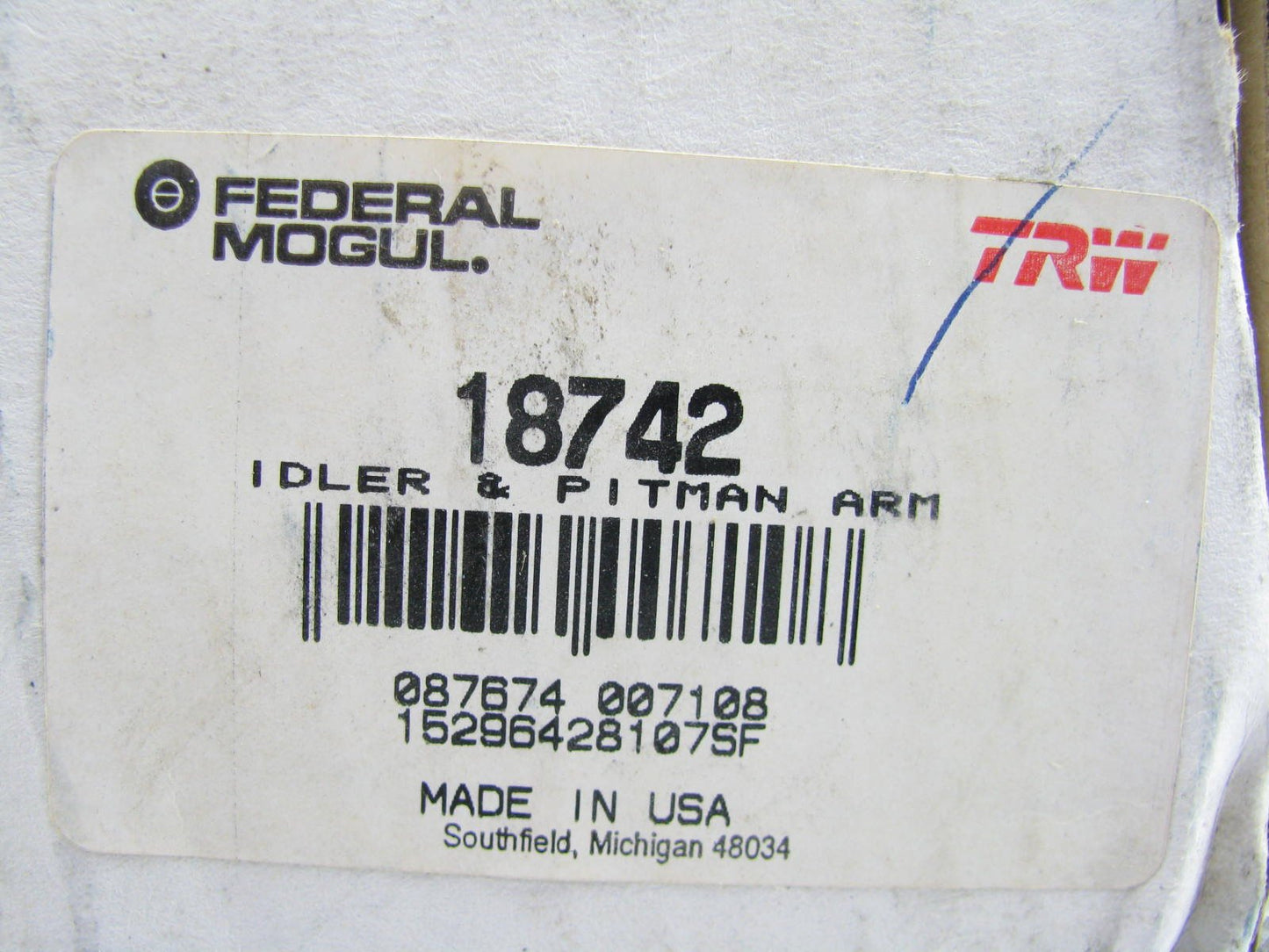 TRW 18742 Stearing Idler Arm - For 1963-1967 Chevrolet Chevy II