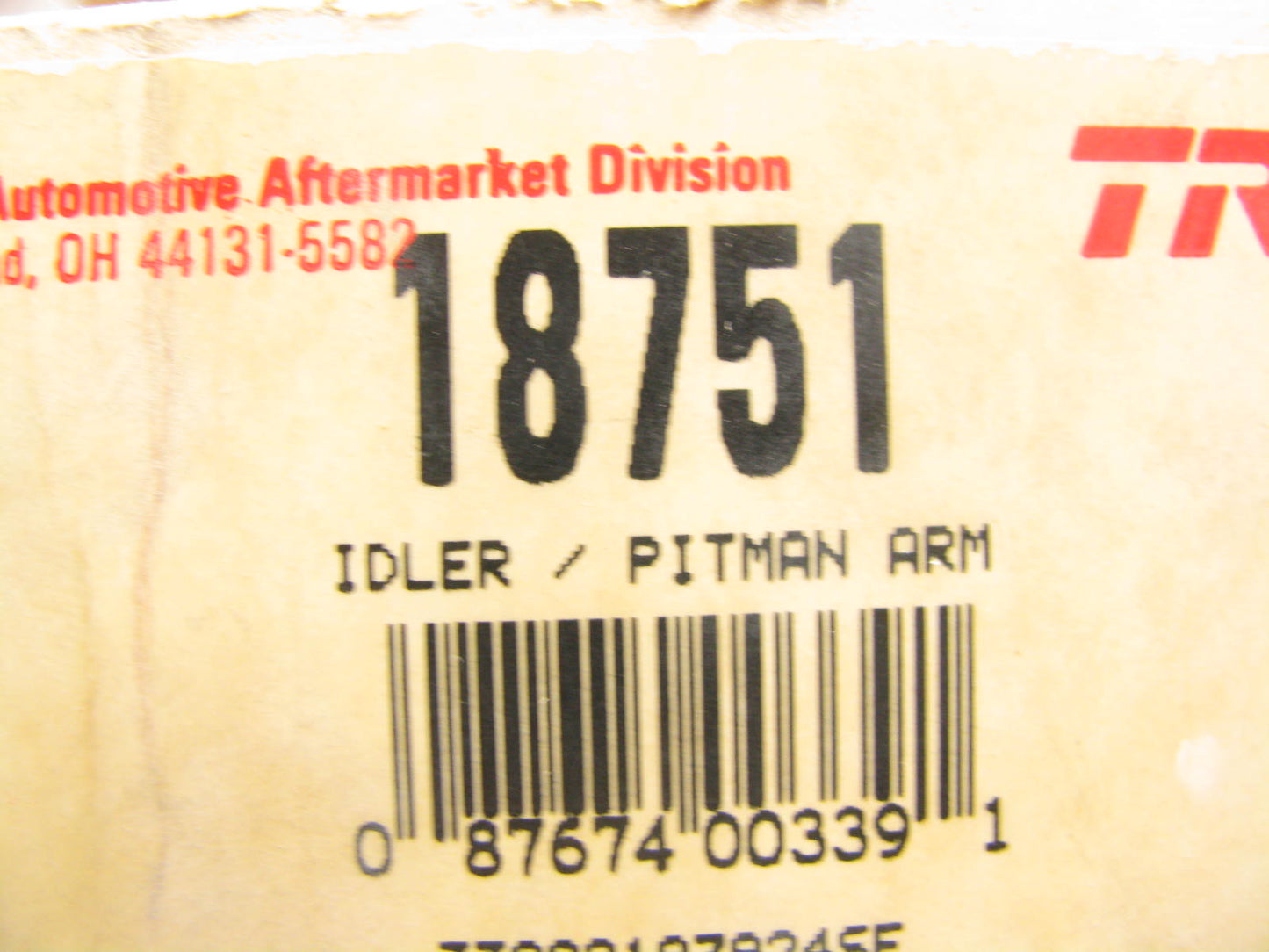 TRW 18751 Steering Idler Arm
