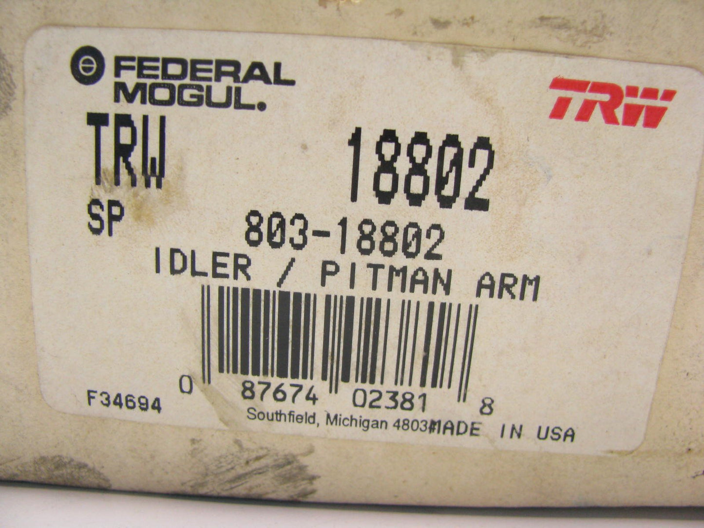 TRW 18802 Steering Pitman Arm - 1971-1973 Mustang Cougar MANUAL STEERING ONLY