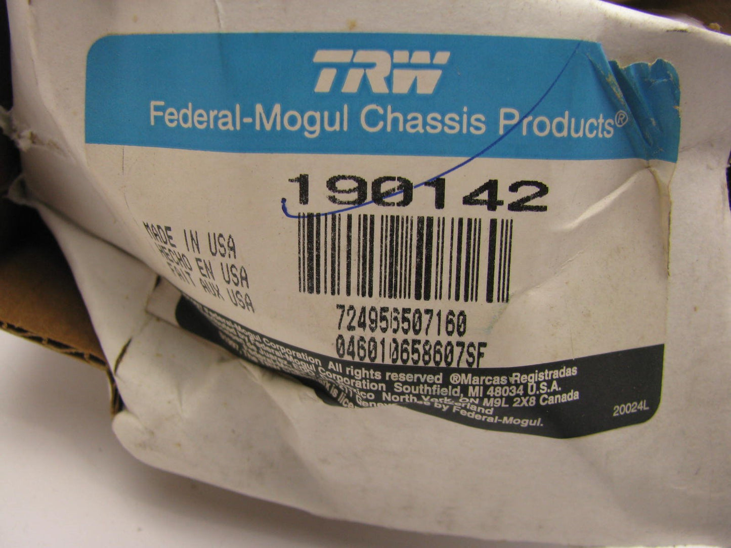 TRW 190142 Steering Idler Arm Without Frame Bracket