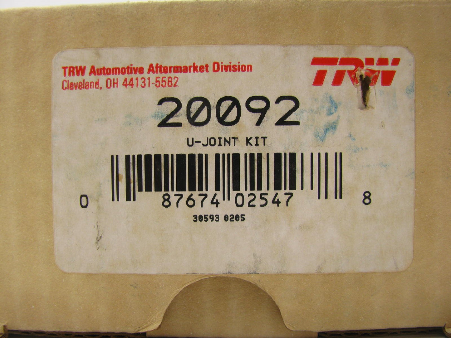 TRW 20092 Universal Joint Assembly - Transmission To Axle