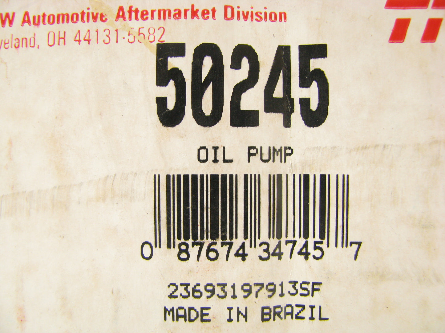 TRW 50245 Engine Oil Pump - 1982-1986 Buick Oldsmobile Pontiac 1.8L