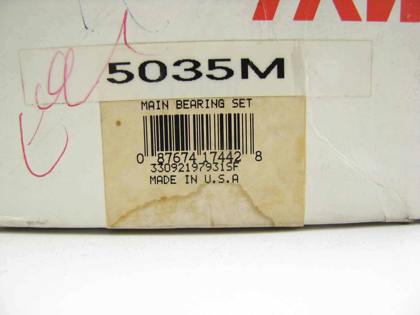 TRW 5035M Engine Main Bearing Set - Standard for 1971-1974 Ford 2.0L