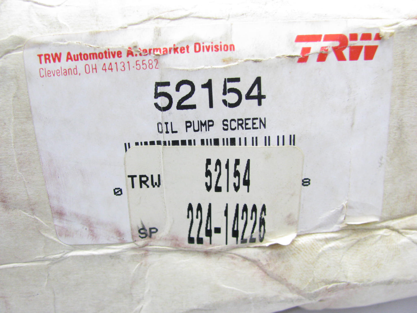 TRW 52154 Engine Oil Pump Pickup Tube